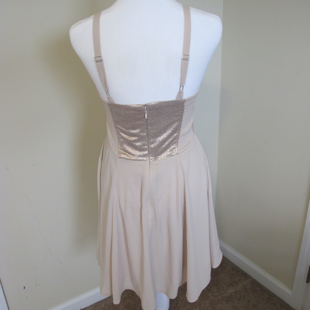 Express Women's Formal wedding date night Rose Gold Pink Dress Size 2 EUC - Picture 3 of 6